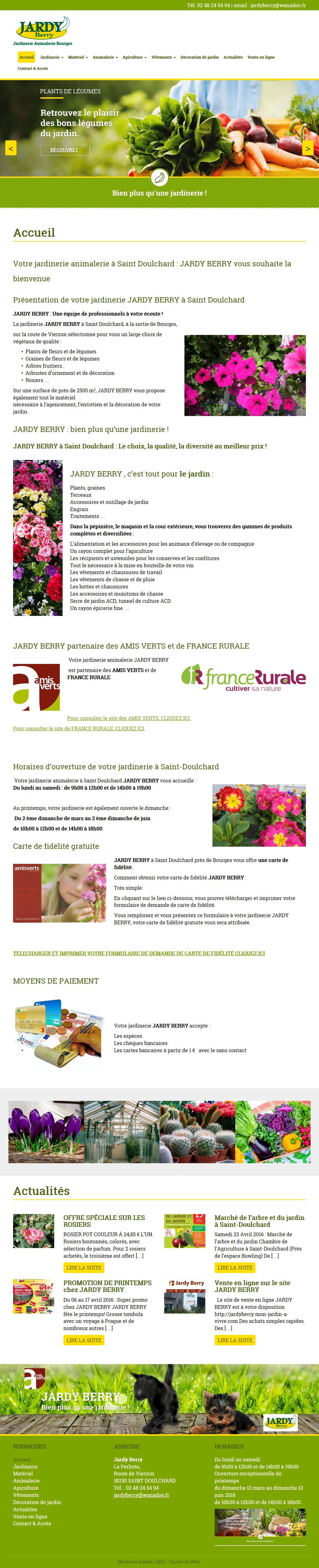 JARDY BERRY, Jardinerie Animalerie Bourges